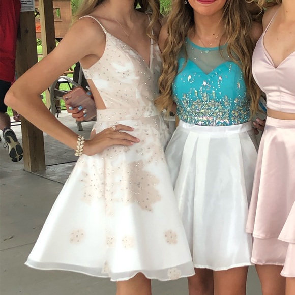 Jovani Dresses Jovani White Hoco Dress Poshmark